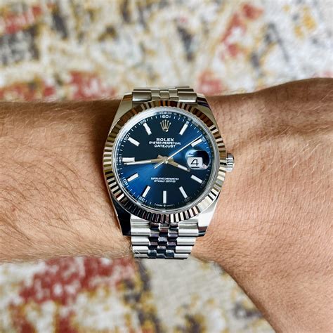 rolex datejust 41 fluted bezel blue dial|rolex datejust 41mm fluted bezel.